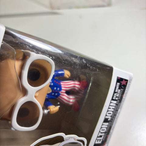 BOX FLAWS VIEW PHOTOS Elton John Red, White and Blue - Funko Pop Rocks 63