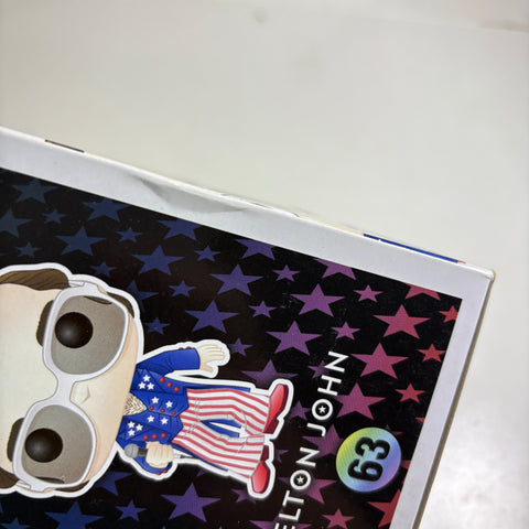 BOX FLAWS VIEW PHOTOS Elton John Red, White and Blue - Funko Pop Rocks 63