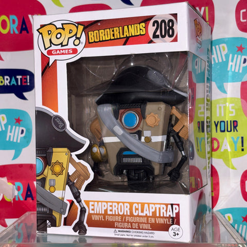 Emperor Claptrap - Borderlands Funko Pop 208 (11.4 Cm L × 8.9 Cm W × 15.9 Cm H)