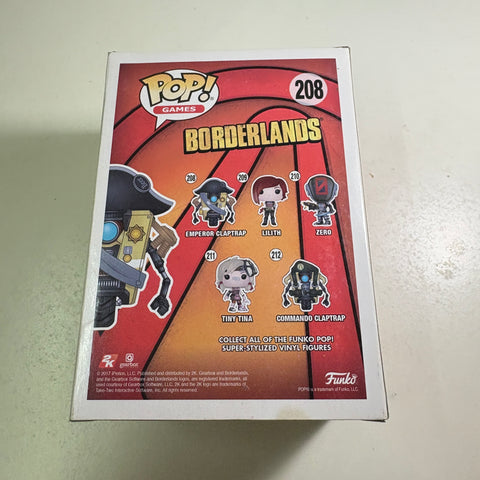 Emperor Claptrap - Borderlands Funko Pop 208 (11.4 Cm L × 8.9 Cm W × 15.9 Cm H)