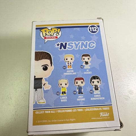 BOX DAMAGE VIEW PHOTOS JC Chasez- NSync Funko Pop 112 Vinyl Figure (11.4 Cm L × 8.9 Cm W × 15.9 Cm H)