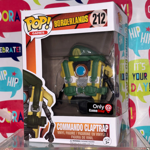 Commando Claptrap - Borderlands Funko Pop 212 (11.4 Cm L × 8.9 Cm W × 15.9 Cm H)