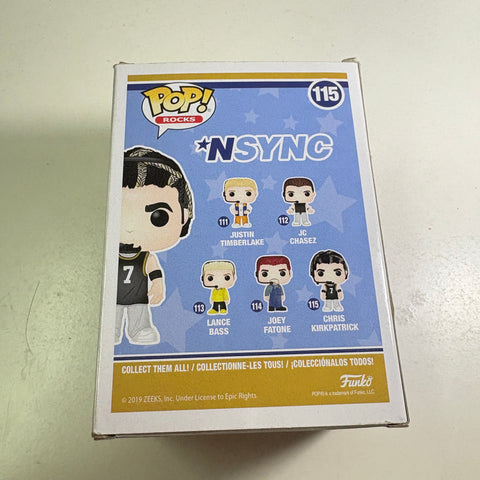 BOX DAMAGE VIEW PHOTOS Chris Kirkpatrick- NSync Funko Pop 115 Vinyl Figure (11.4 Cm L × 8.9 Cm W × 15.9 Cm H)