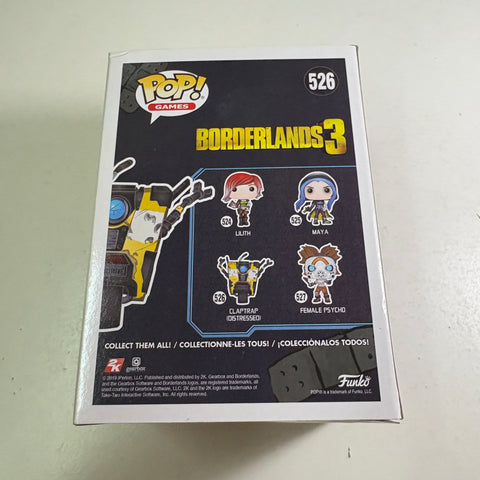 Claptrap Distressed - Borderlands Funko Pop 526 (11.4 Cm L × 8.9 Cm W × 15.9 Cm H)