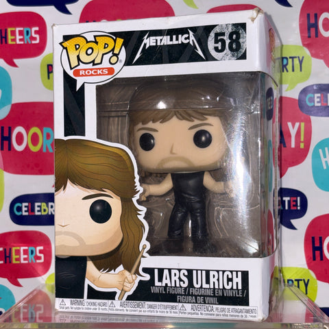 BOX DAMAGE VIEW PHOTOS Lars Ulrich - Metallica Funko Pop 207 Vinyl Figure (11.4 Cm L × 8.9 Cm W × 15.9 Cm H)