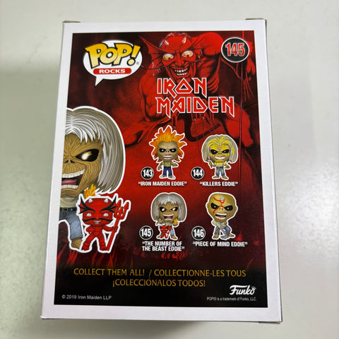 THE NUMBER OF THE BEAST Eddie - IRON MAIDEN Funko Pop Rocks 145 Vinyl Figure