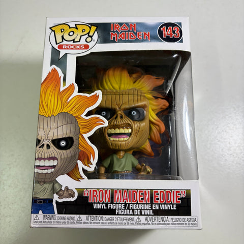 BOX FLAWS VIEW PHOTOS Iron Maiden Eddie - Funko Pop Rocks 143 Vinyl Figure