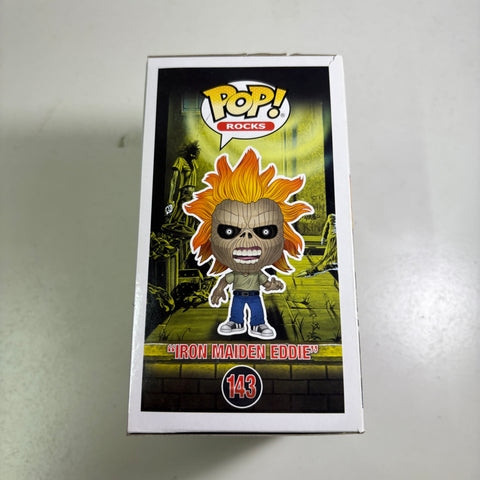 BOX FLAWS VIEW PHOTOS Iron Maiden Eddie - Funko Pop Rocks 143 Vinyl Figure