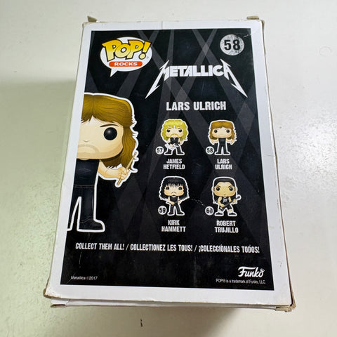 BOX DAMAGE VIEW PHOTOS Lars Ulrich - Metallica Funko Pop 207 Vinyl Figure (11.4 Cm L × 8.9 Cm W × 15.9 Cm H)