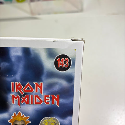BOX FLAWS VIEW PHOTOS Iron Maiden Eddie - Funko Pop Rocks 143 Vinyl Figure