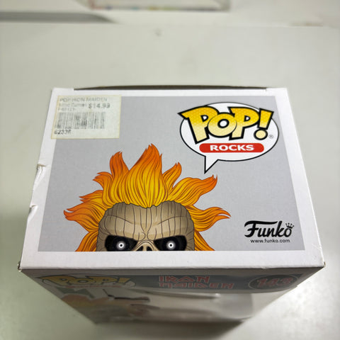 BOX FLAWS VIEW PHOTOS Iron Maiden Eddie - Funko Pop Rocks 143 Vinyl Figure