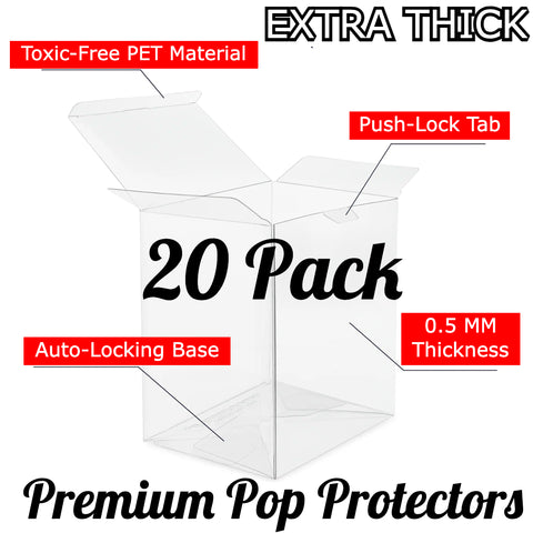 Funko Pop Protectors - Standard Sized 4 Inch (0.5 mm Thickness) UV Resistant Scratch Resistant