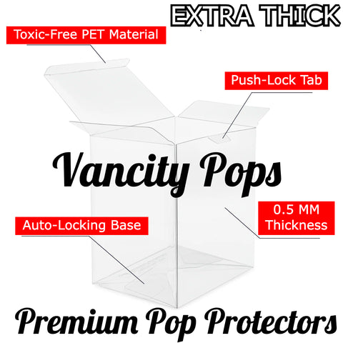 Funko Pop Protectors - Standard Sized 4 Inch (0.5 mm Thickness) UV Resistant Scratch Resistant