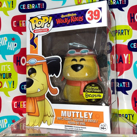 Hanna Barbera Wacky Races - Muttley (Flocked) Funko Pop 39 Gemini Exclusive