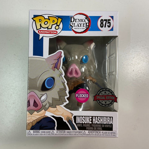 Demon Slayer - Inosuke Hashibara (Jumping/Flocked)  Funko Pop #875