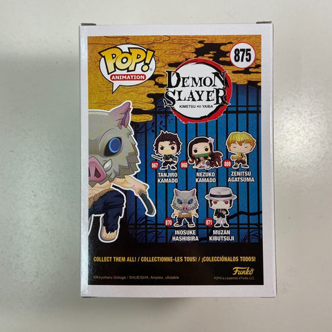 Demon Slayer - Inosuke Hashibara (Jumping/Flocked)  Funko Pop #875